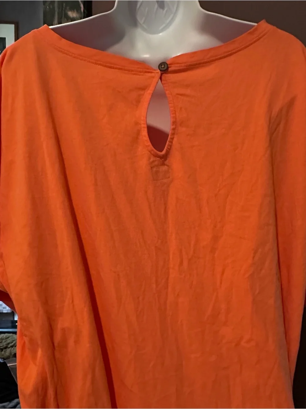 free people short sleeve orange romper oversized small rope Waist tie nwt